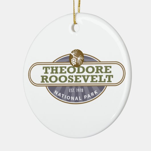 Nationaal park Theodore Roosevelt Keramisch Ornament (Links)