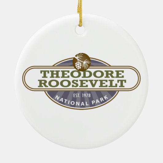 Nationaal park Theodore Roosevelt Keramisch Ornament (Achterkant)
