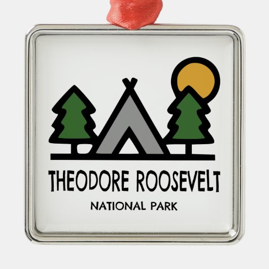 Nationaal park Theodore Roosevelt Metalen Ornament (Voorkant)