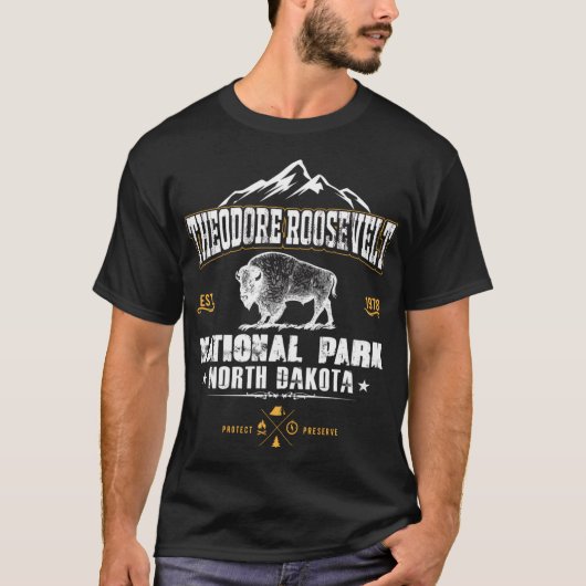 Nationaal park Theodore Roosevelt North Dakota T-shirt (Voorkant)