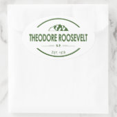 Nationaal park Theodore Roosevelt Ovale Sticker (Tas)