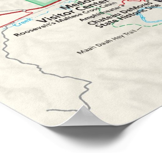 Nationaal park Theodore Roosevelt Poster (Hoek)