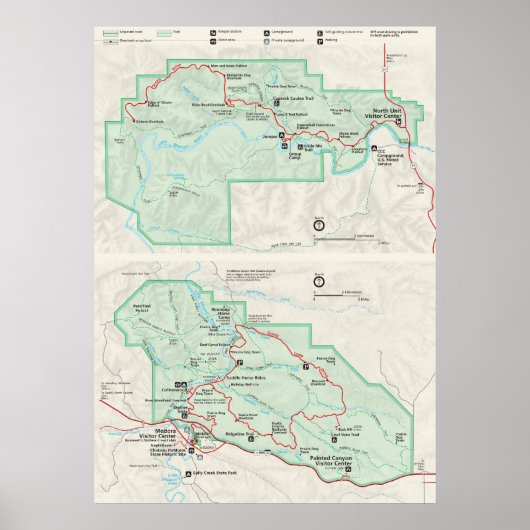Nationaal park Theodore Roosevelt Poster (Voorkant)