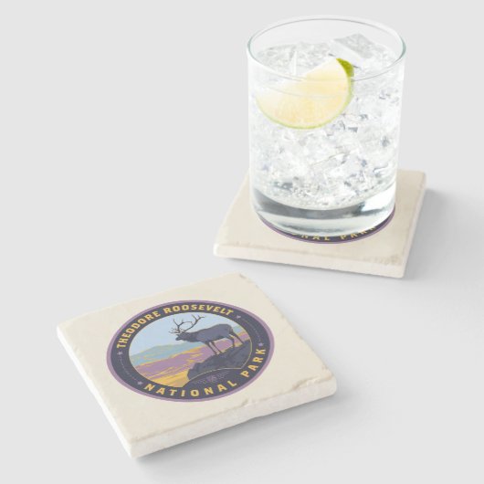 Nationaal park Theodore Roosevelt Stenen Onderzetter (Zijkant)