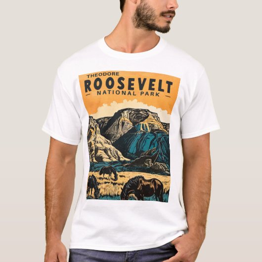 Nationaal park Theodore Roosevelt T-shirt (Voorkant)