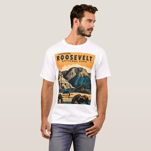 Nationaal park Theodore Roosevelt T-shirt (Voorkant volledig)