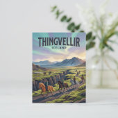 Nationaal Park Thingvellir IJsland Briefkaart (Staand voorkant)