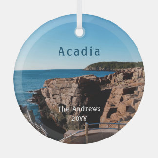 Nationaal park Thunder Hole Acadia Glas Ornament