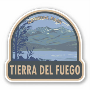 Nationaal park Tierra del Fuego Argentijnse Vintag Sticker
