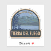 Nationaal park Tierra del Fuego Argentijnse Vintag Sticker (Vel)