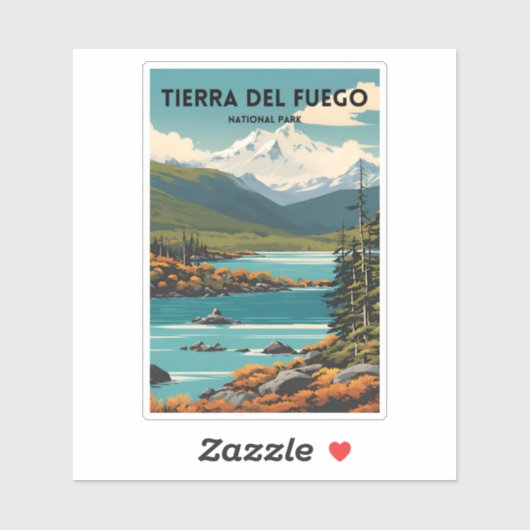 Nationaal park Tierra del Fuego Sticker (Vel)