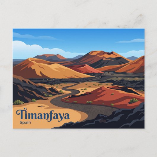Nationaal park Timanfaya Spanje Briefkaart (Voorkant)