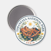 Nationaal park Timanfaya Spanje Magneet (Voorkant / Achterkant)
