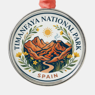 Nationaal park Timanfaya Spanje Metalen Ornament