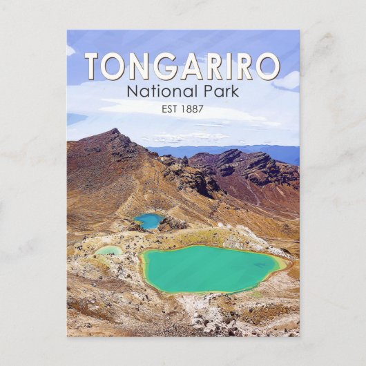 Nationaal park Tongariro  Nieuw-Zeeland Briefkaart (Voorkant)