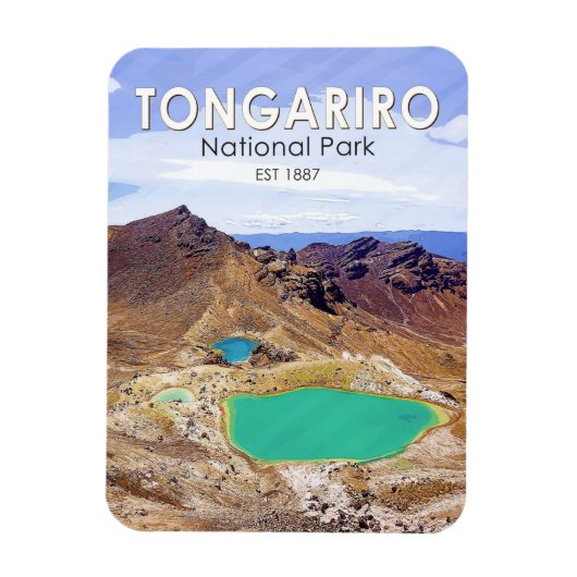 Nationaal park Tongariro  Nieuw-Zeeland Magneet (Verticaal)