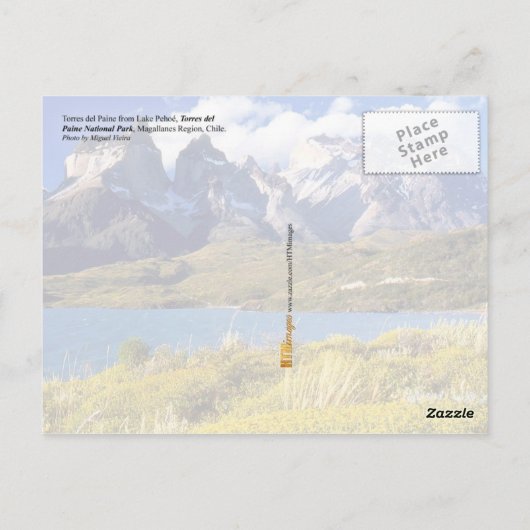 Nationaal Park Torres del Paine, Chili Briefkaart (Achterkant)