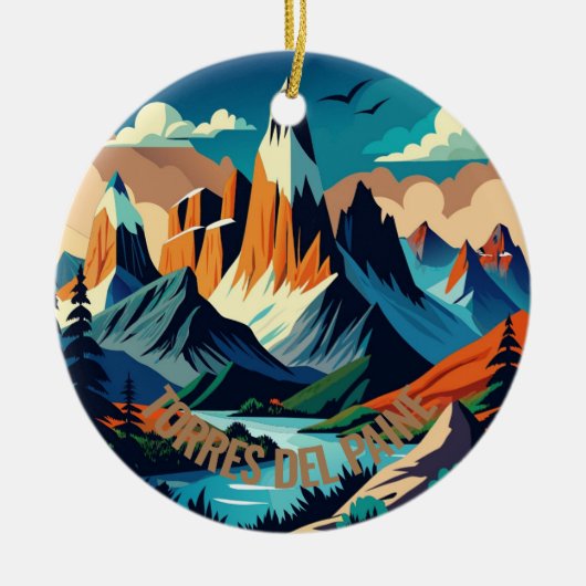 Nationaal park Torres del Paine Chili Keramisch Ornament (Voorkant)