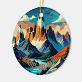 Nationaal park Torres del Paine Chili Keramisch Ornament (Links)