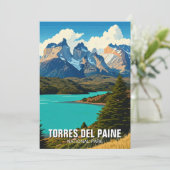 Nationaal park Torres del Paine Feestdagenkaart (Staand voorkant)