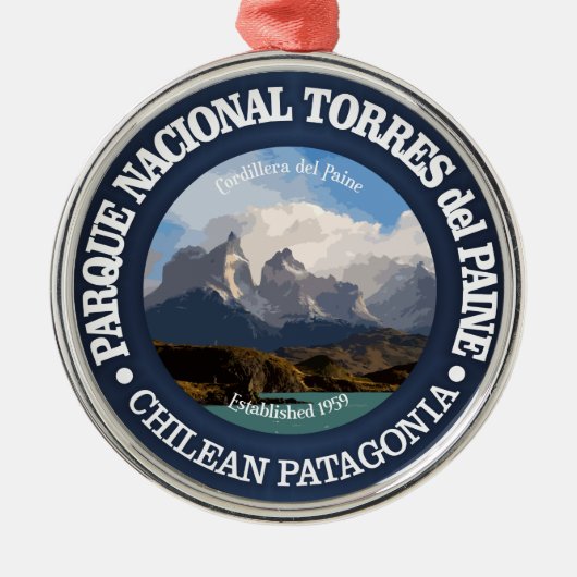 Nationaal park Torres del Paine Metalen Ornament (Voorkant)