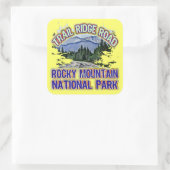 Nationaal park Trail Ridge Road Rocky Mountain Vierkante Sticker (Tas)