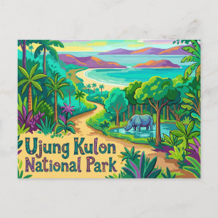Nationaal park Ujung Kulon Indonesië Briefkaart
