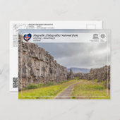 Nationaal park UNESCO - Þingvellir (Thingvellir) Briefkaart (Voorkant / Achterkant)