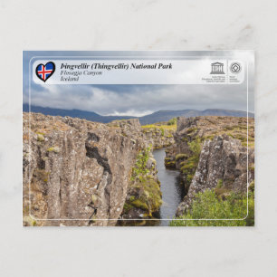 Nationaal park UNESCO - Þingvellir (Thingvellir) Briefkaart