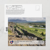 Nationaal park UNESCO - Þingvellir (Thingvellir) Briefkaart (Voorkant / Achterkant)