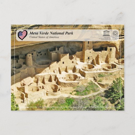Nationaal park UNESCO WHS - Mesa Verde Briefkaart (Voorkant)