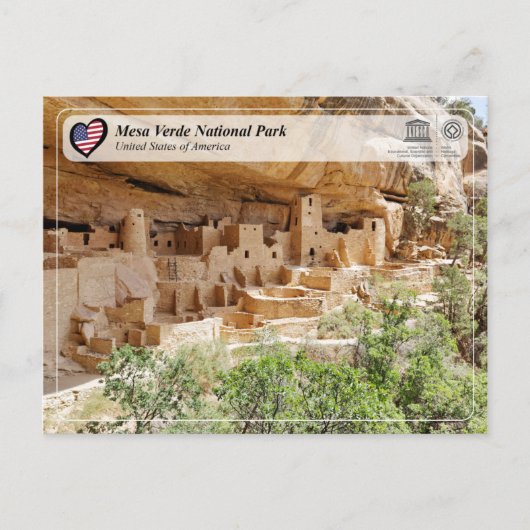 Nationaal park UNESCO WHS - Mesa Verde Briefkaart (Voorkant)