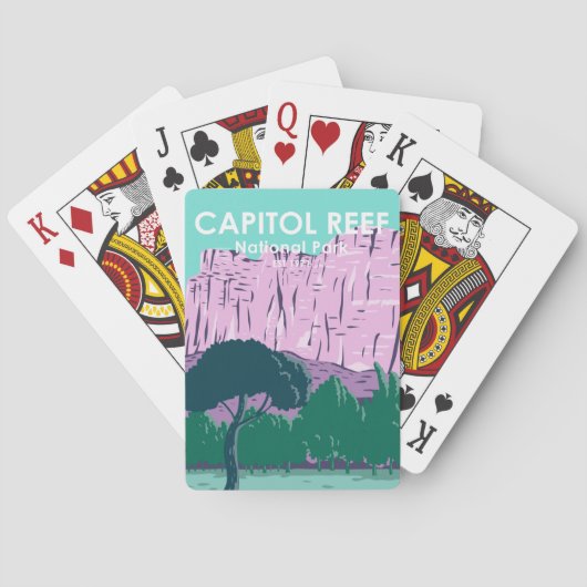 Nationaal park Utah Capitol Reef Pokerkaarten (Achterkant)