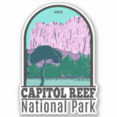 Nationaal park Utah  Capitol Reef Sticker (Voorkant)
