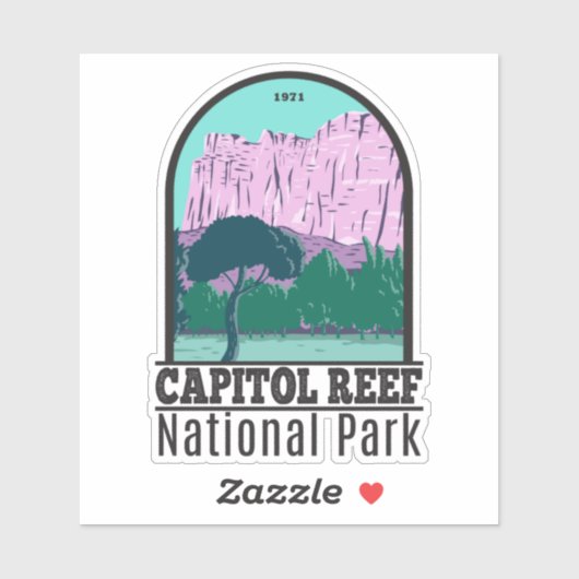 Nationaal park Utah  Capitol Reef Sticker (Vel)