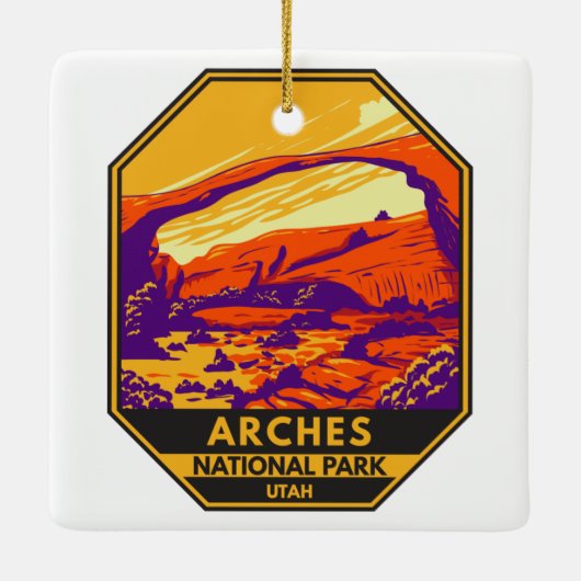 Nationaal park Utah Landscape  Keramisch Ornament (Achterkant)