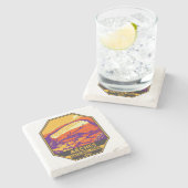 Nationaal park Utah Landscape  Stenen Onderzetter (Zijkant)