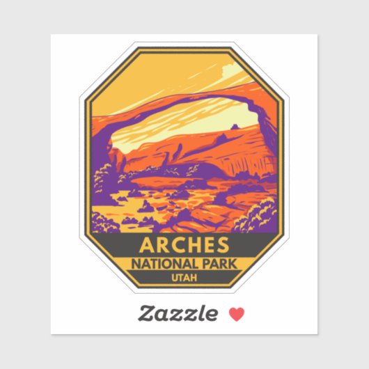 Nationaal park Utah Landscape  Sticker (Vel)