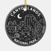 Nationaal park Utah Monoline Keramisch Ornament (Voorkant)