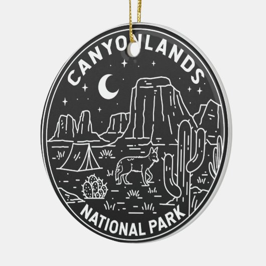 Nationaal park Utah Monoline Keramisch Ornament (Links)