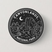 Nationaal park Utah Monoline Ronde Button 5,7 Cm (Voorkant)