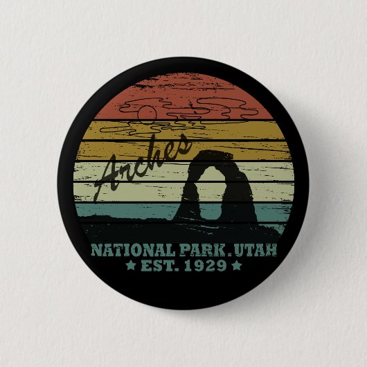 Nationaal park Utah Ronde Button 5,7 Cm (Voorkant)