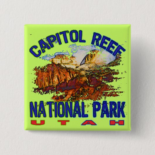 Nationaal park Utah Vierkante Button 5,1 Cm (Voorkant)