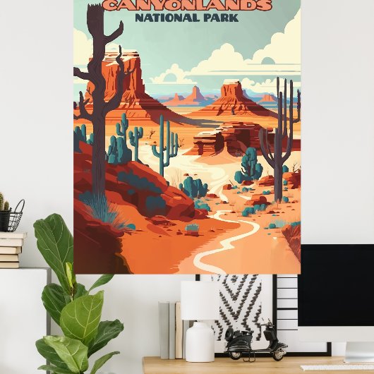 Nationaal park Utah-woestijngebergte Poster (Thuiskantoor)