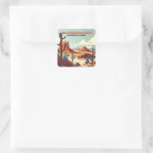 Nationaal park Utah-woestijngebergte Vierkante Sticker (Tas)