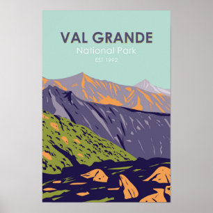 Nationaal park Val Grande Italië Vintage Poster