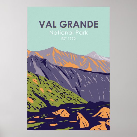 Nationaal park Val Grande Italië Vintage Poster (Voorkant)