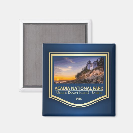 Nationaal park van Acadia (PF2) Magneet (Voorkant / Achterkant)