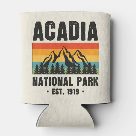 Nationaal park van Acadia,  van Maine Retro Blikjeskoeler (Achterkant)