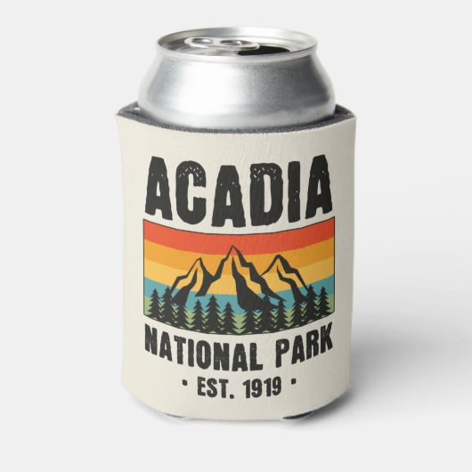 Nationaal park van Acadia,  van Maine Retro Blikjeskoeler (Blikje Achterkant)